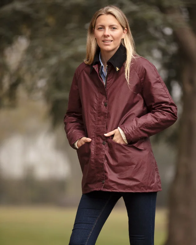Ladies Bold Landowner Wax Walking Jacket - Burgundy Tailored Jacket Straight Jacket A-Line Jacket Ladies Bold Landowner Wax Walking Jacket - Burgundy Tailored Jacket Straight Jacket A-Line Jacket