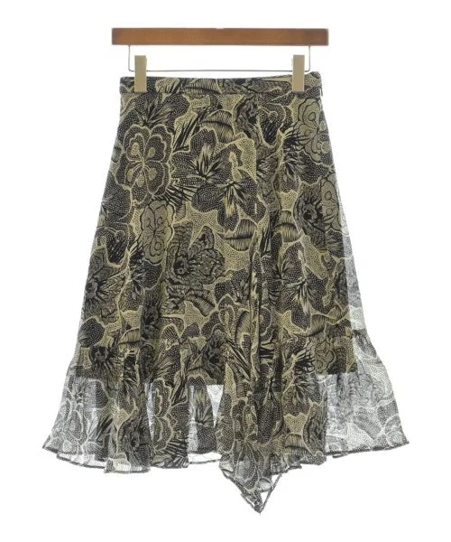 EPOCA Knee length skirts leather skirt sleek