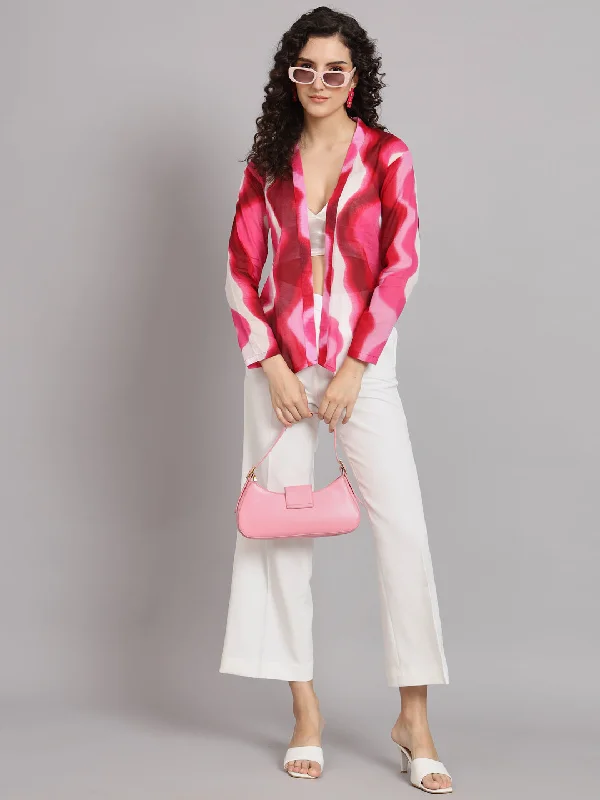 Front Open Jacket with Wide Trousers Fitted Jacket Loose Jacket Oversized Jacket