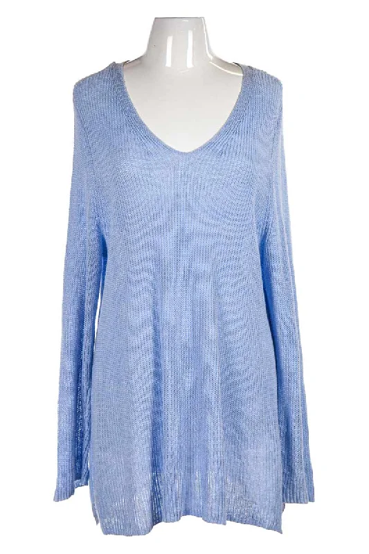 Eileen Fisher Sweater Notch Collar Peter Pan Collar Cowl Neck
