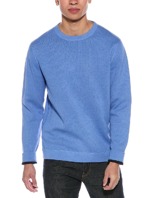 tyler böe Ribbed Double Faced Cashmere-Blend Crewneck Sweater Chenille Blend Fleece Blend Nylon Blend