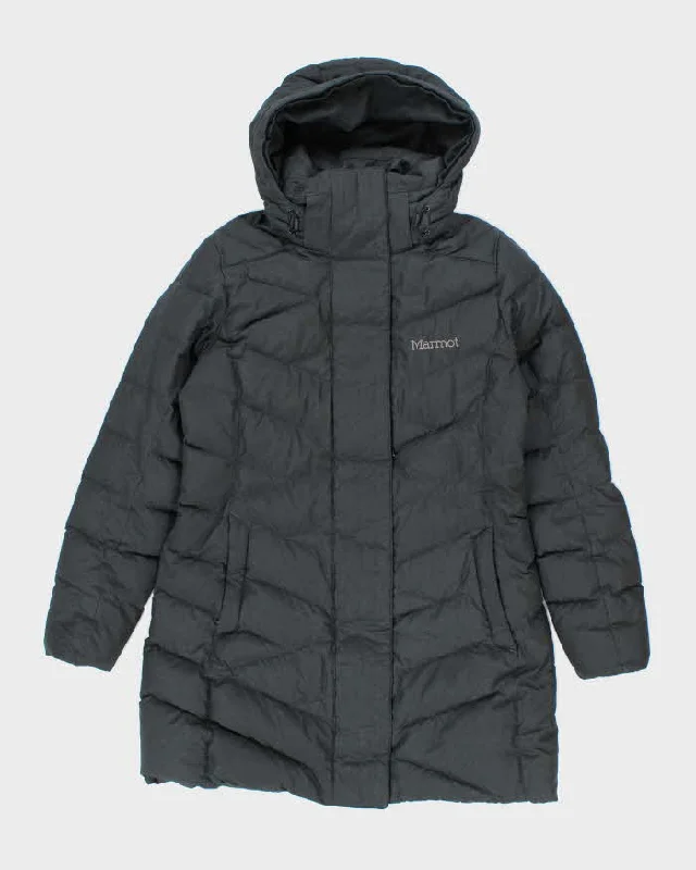 Vintage Women's Marmot Hooded Insulated Jacket - M Oversized Jacket Tailored Jacket Straight Jacket