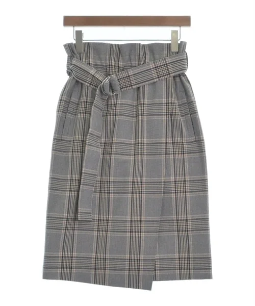 ESTNATION Knee length skirts high slit skirt