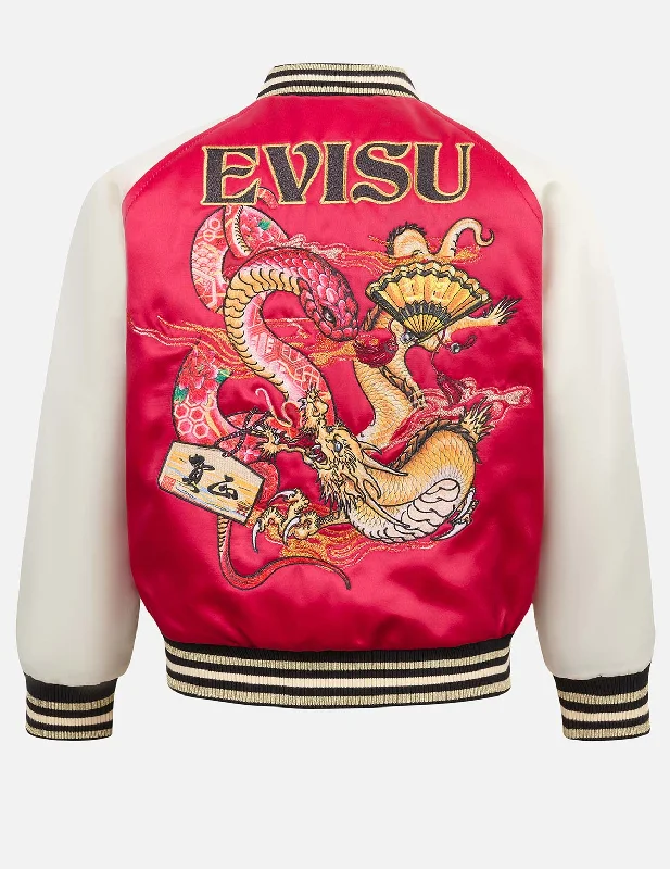 2025 Limited Edition Year of the Snake Reversible Regular Fit Souvenir Jacket (For kids) Elasticated Jacket Padded Jacket Insulated Jacket 2025 Limited Edition Year of the Snake Reversible Regular Fit Souvenir Jacket (For kids) Elasticated Jacket Padded Jacket Insulated Jacket
