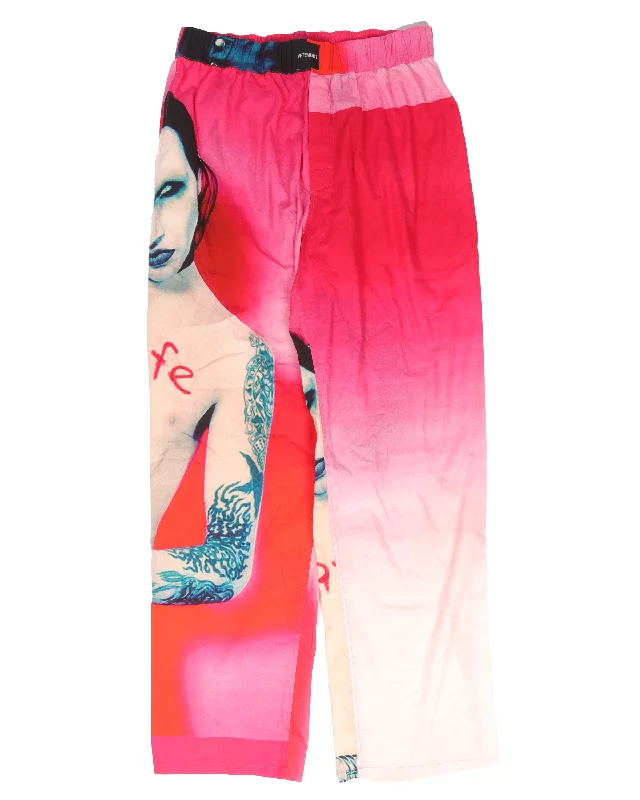 AW19 Marilyn Manson Pants Trendy Wide-Leg Pants