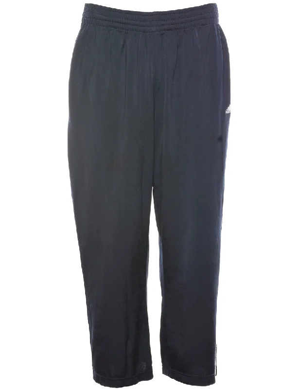 Adidas Black & White Contrast Track Pants - W27 L26 Elegant Silk Pants