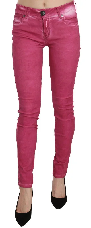 Dolce & Gabbana Chic Pink Mid Waist Skinny Pants Comfy High-Waist Jeans