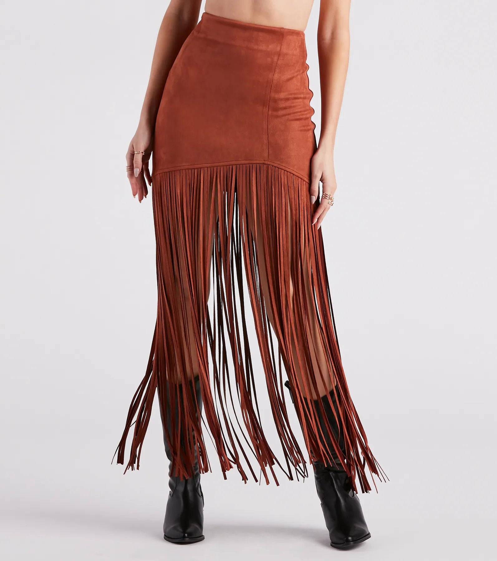 Wild At Heart Long Fringe Skirt boho skirt vibe