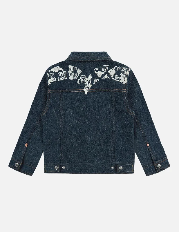 Godhead Daicock Print Denim Jacket Plaid Jacket Tartan Jacket Houndstooth Jacket