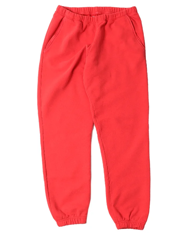 Red Sweat Pants Comfortable Jogger Trousers