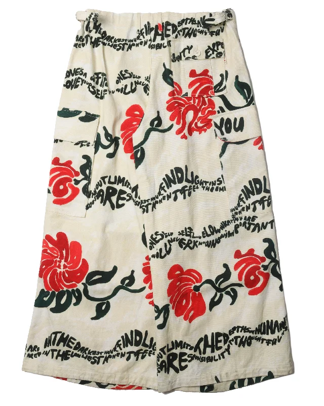 Painted Floral Oversized Pants Comfortable Maternity Pants