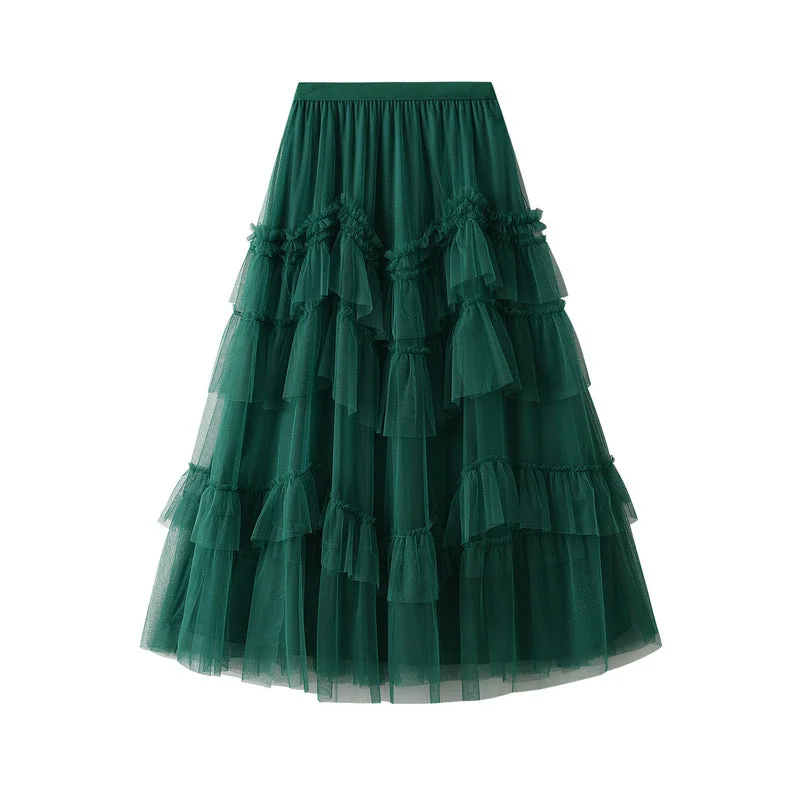 Ruffled Layers Soft Tulle Skirt vintage skirt charm