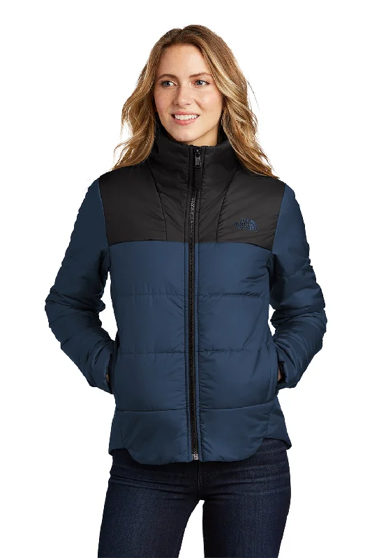 The North Face Womens Everyday Water Resistant Insulated Full Zip Jacket - Shady Blue Nylon Jacket Polyester Jacket Spandex Jacket The North Face Womens Everyday Water Resistant Insulated Full Zip Jacket - Shady Blue Nylon Jacket Polyester Jacket Spandex Jacket