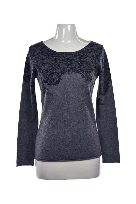 Neiman Marcus Sweater Cable Knit Ribbed Knit Lace Knit
