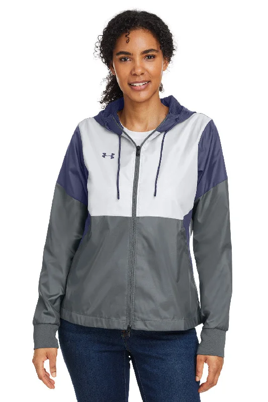 Under Armour Womens Team Legacy Wind & Water Resistant Full Zip Hooded Jacket - Navy Blue Elasticated Jacket Padded Jacket Insulated Jacket Under Armour Womens Team Legacy Wind & Water Resistant Full Zip Hooded Jacket - Navy Blue Elasticated Jacket Padded Jacket Insulated Jacket
