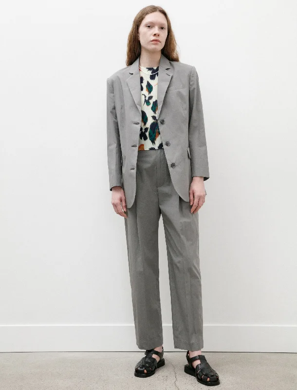 The New Jacket Light Grey Notch Collar Peter Pan Collar Cowl Neck