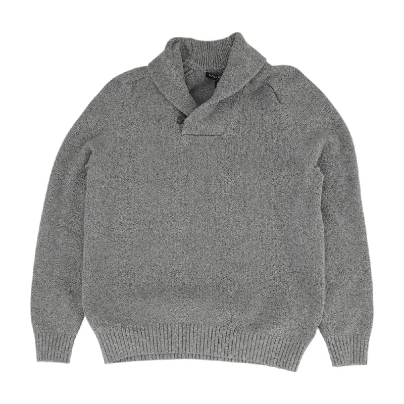Gray Solid Sweater Ribbed Striped Patterned