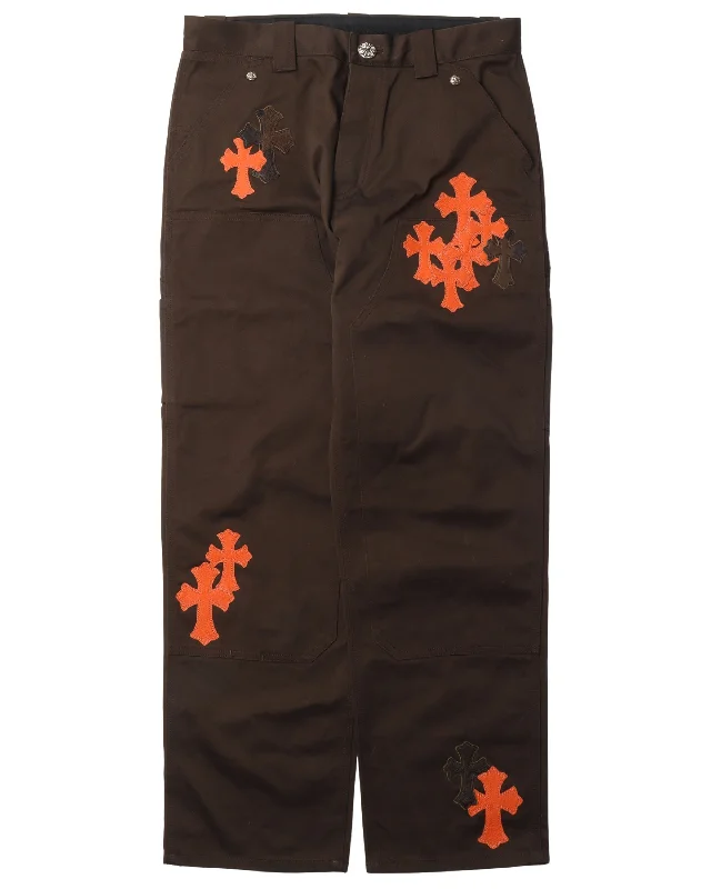 Carpenter Double Knee Cross Patch Pant Cozy Full-Length Pants