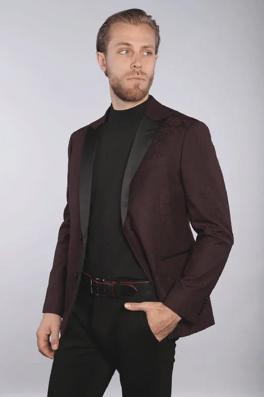 7 Downie Blazer Joey Burgundy Paisley Tuxedo Jacket On Sale Satin Jacket Silk Jacket Chiffon Jacket 7 Downie Blazer Joey Burgundy Paisley Tuxedo Jacket On Sale Satin Jacket Silk Jacket Chiffon Jacket