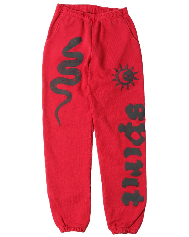 Snake Sweat Pants Modern Skinny Pants