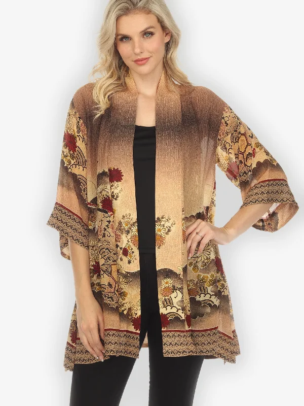 Magic Organic Beauty Milk Coffee Kimono Jacket Embroidered Jacket Appliqued Jacket Beaded Jacket Magic Organic Beauty Milk Coffee Kimono Jacket Embroidered Jacket Appliqued Jacket Beaded Jacket