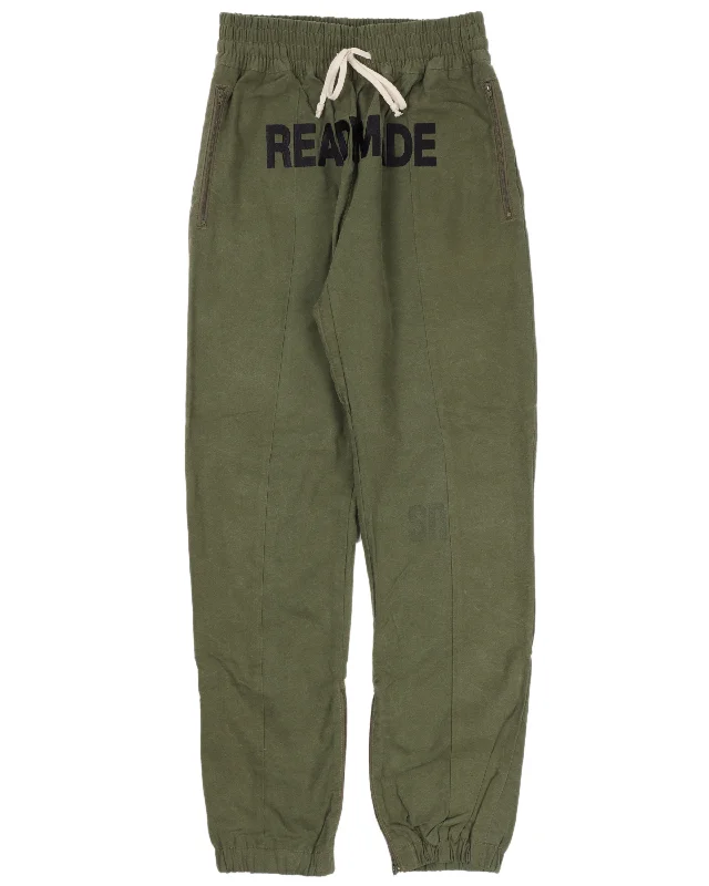Embroidered Logo Track Pants Classic Straight-Leg Pants