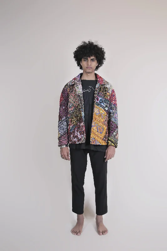 Embroidered Patchwork Jacket Striped Jacket Polka Dot Jacket Floral Jacket