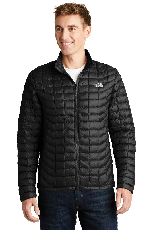 The North Face Mens ThermoBall Trekker Water Resistant Full Zip Jacket - Matte Black Nylon Jacket Polyester Jacket Spandex Jacket