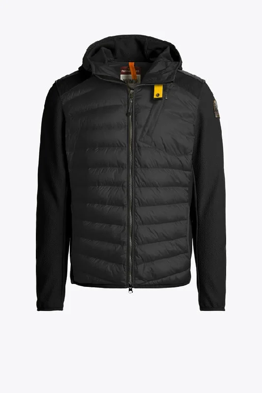 Parajumpers Nolan Men's Winter Jacket in Black PM HYB WU02 Knit Jacket Woven Jacket Fleece Jacket Parajumpers Nolan Men's Winter Jacket in Black PM HYB WU02 Knit Jacket Woven Jacket Fleece Jacket