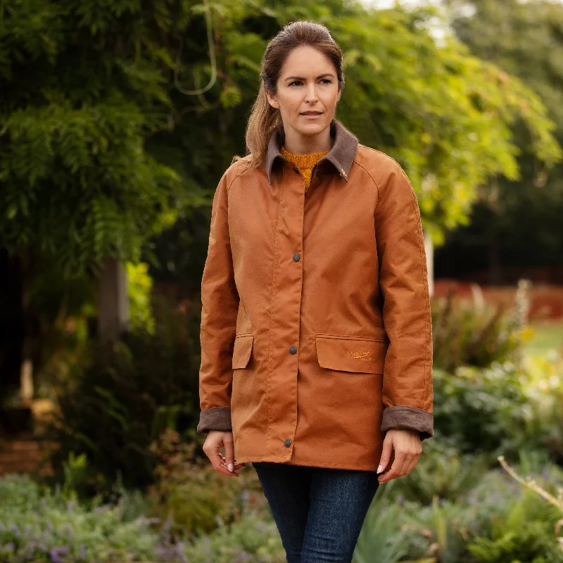 Ladies Bold Landowner Wax Walking Jacket - Mustard One-Shoulder Jacket Off-the-Shoulder Jacket Asymmetrical Jacket Ladies Bold Landowner Wax Walking Jacket - Mustard One-Shoulder Jacket Off-the-Shoulder Jacket Asymmetrical Jacket