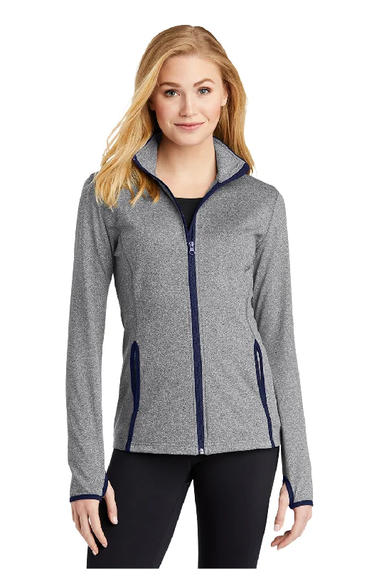 Sport-Tek Womens Sport-Wick Moisture Wicking Full Zip Jacket - Heather Charcoal Grey/True Navy Blue One-Shoulder Jacket Off-the-Shoulder Jacket Asymmetrical Jacket Sport-Tek Womens Sport-Wick Moisture Wicking Full Zip Jacket - Heather Charcoal Grey/True Navy Blue One-Shoulder Jacket Off-the-Shoulder Jacket Asymmetrical Jacket