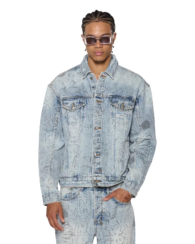 OH G JACKET BUNKER BLUE NOIZE Trench Coat Raincoat Waterproof Jacket