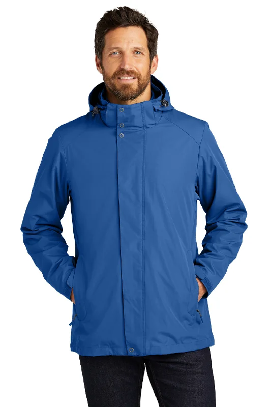 Port Authority Mens All Weather 3-in-1 Water Resistant Full Zip Hooded Jacket - True Blue Insulated Jacket Fitted Jacket Loose Jacket Port Authority Mens All Weather 3-in-1 Water Resistant Full Zip Hooded Jacket - True Blue Insulated Jacket Fitted Jacket Loose Jacket