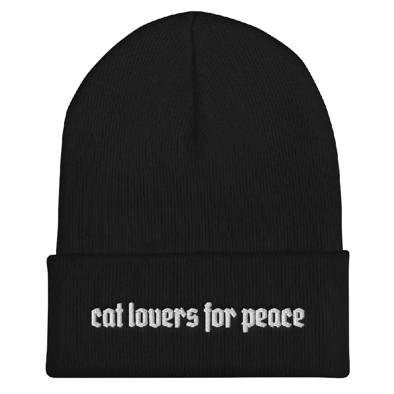 CAT LOVERS FOR PEACE Beanie