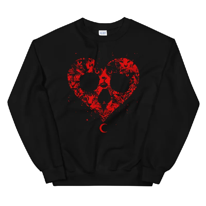 Cat In The Heart Crewneck Sweatshirt - Limited Edition