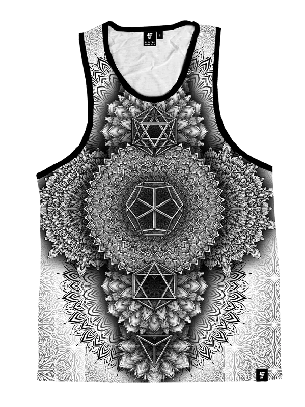 Platonic Mandala White Unisex Tank Top