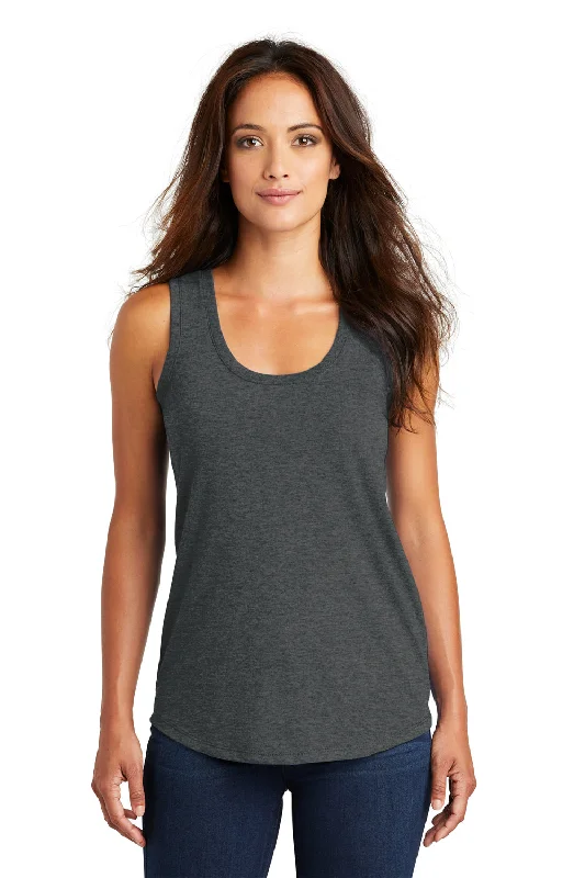 District Womens Perfect Tri Tank Top - Black Frost