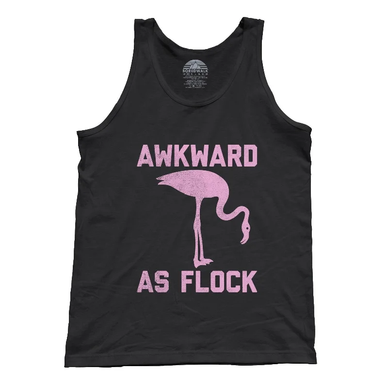 Unisex Awkward as Flock Flamingo Tank Top