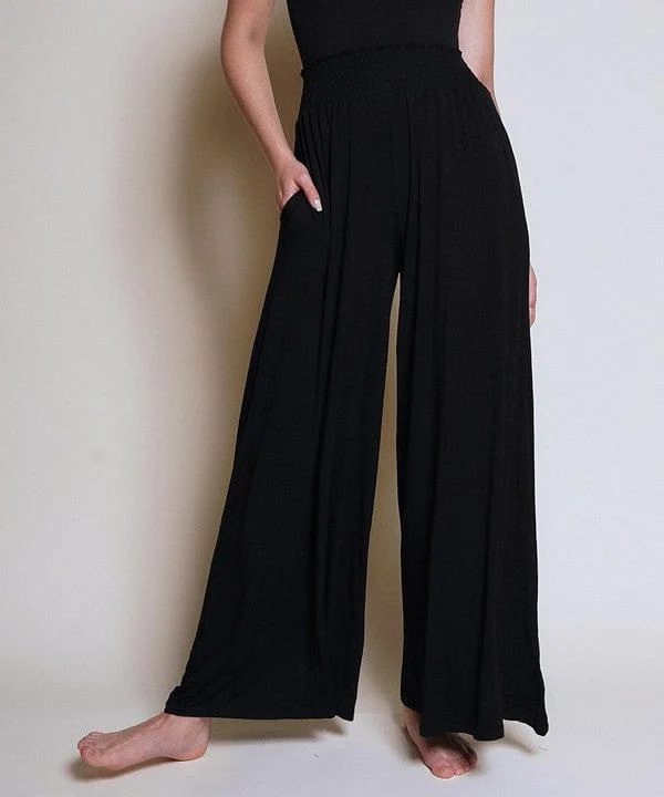 SMOCK ELASTIC WAIST MAXI PALAZZO  *Online Only*