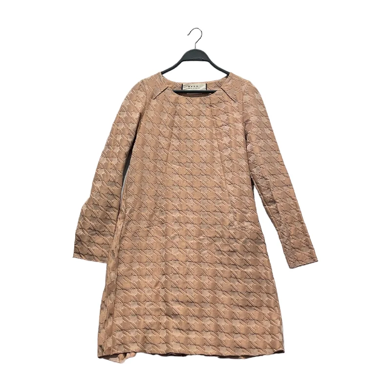 MARNI/LS Dress/40/Cotton/BEG/