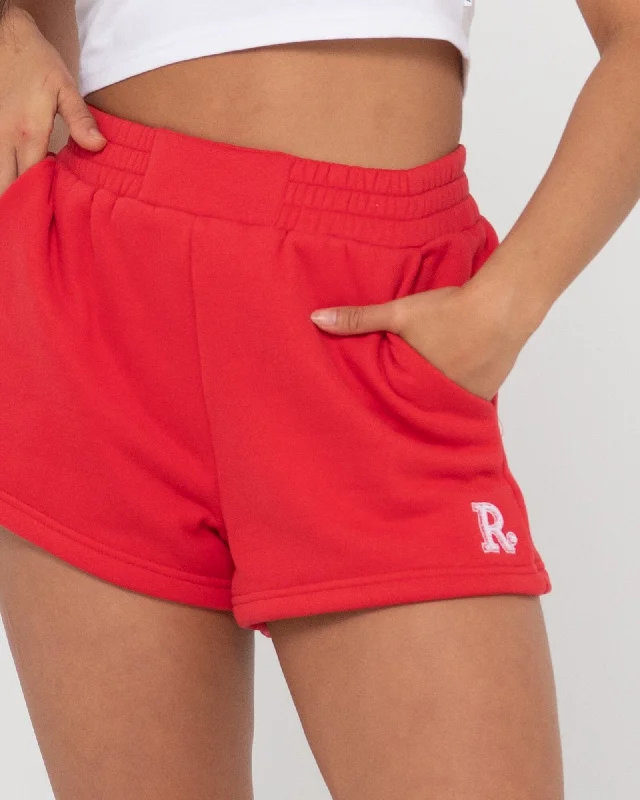 Rusty Line Elastic Fleece Shorts