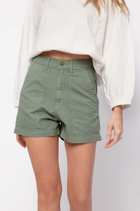 Sabine High Waisted Short in Sulpher Stone