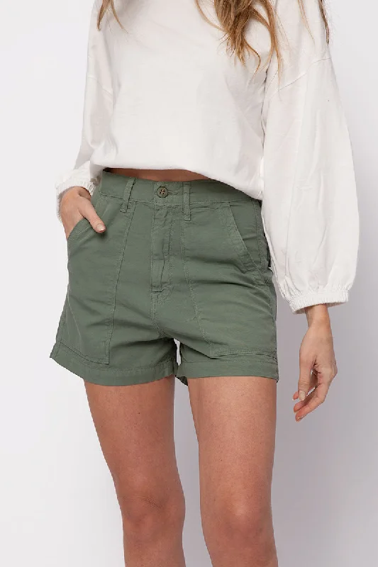 Sabine High Waisted Short in Sulpher Stone