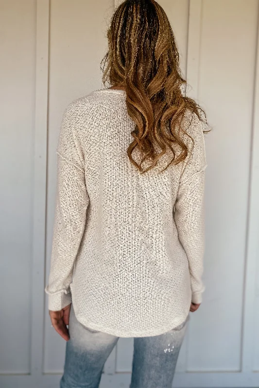 Kristina Button Accent Long Sleeve